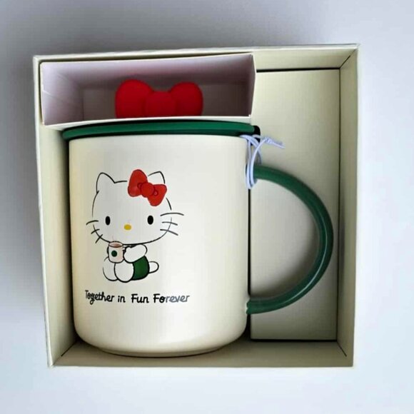 🎀❤️✨️NEW Authentic Starbucks X Hello Kitty Red Bow Top Mug 16 Oz 🎀❤️✨️ - Picture 4 of 4